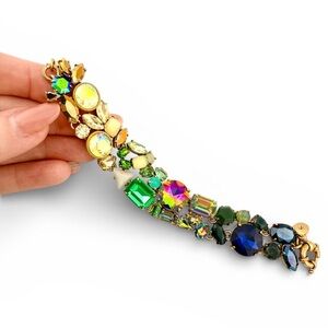 J. Crew Brulee Ombre Multicolor Rainbow Gemstone Bracelet